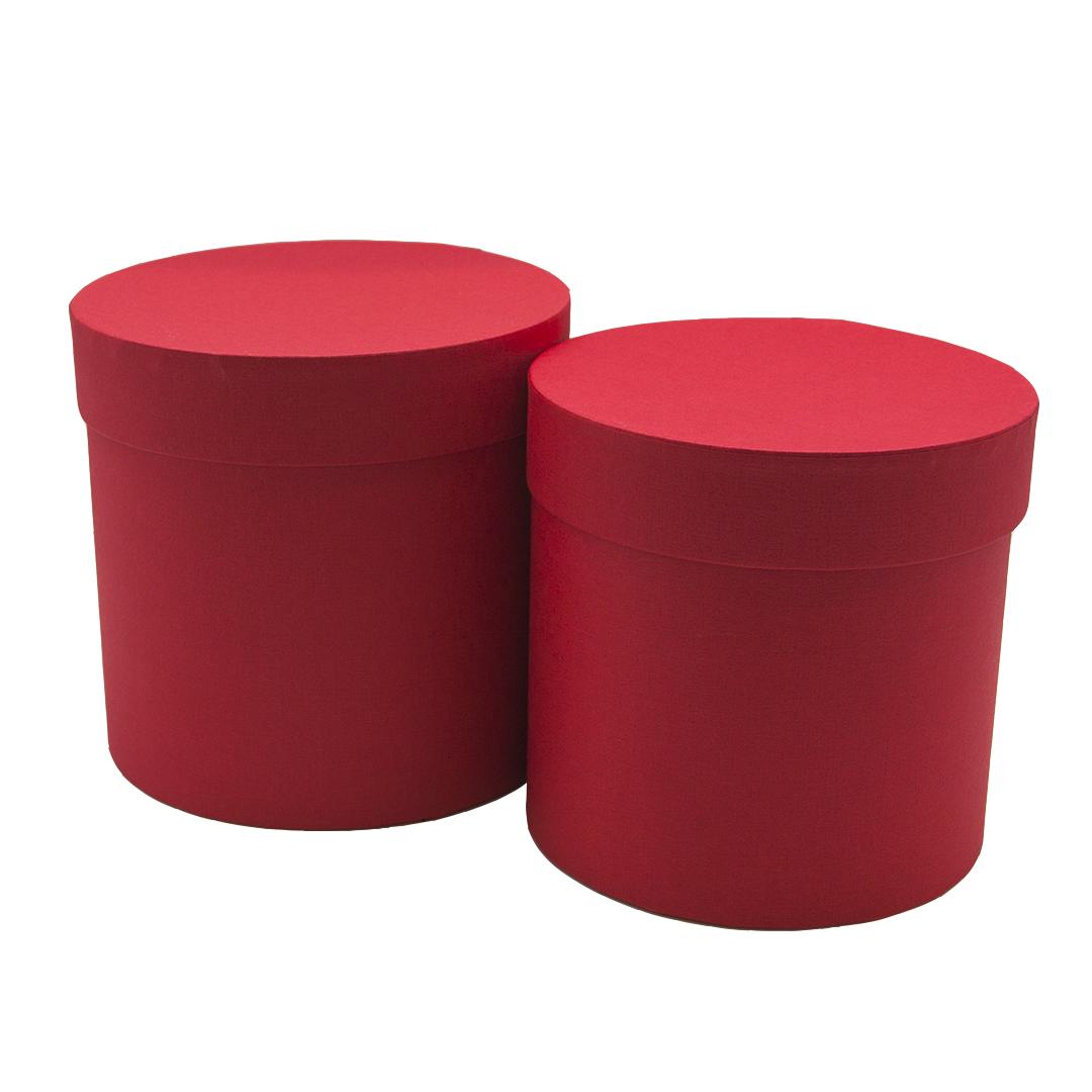Набор коробок Цилиндр, Красный, 16*16 см, 2 шт.