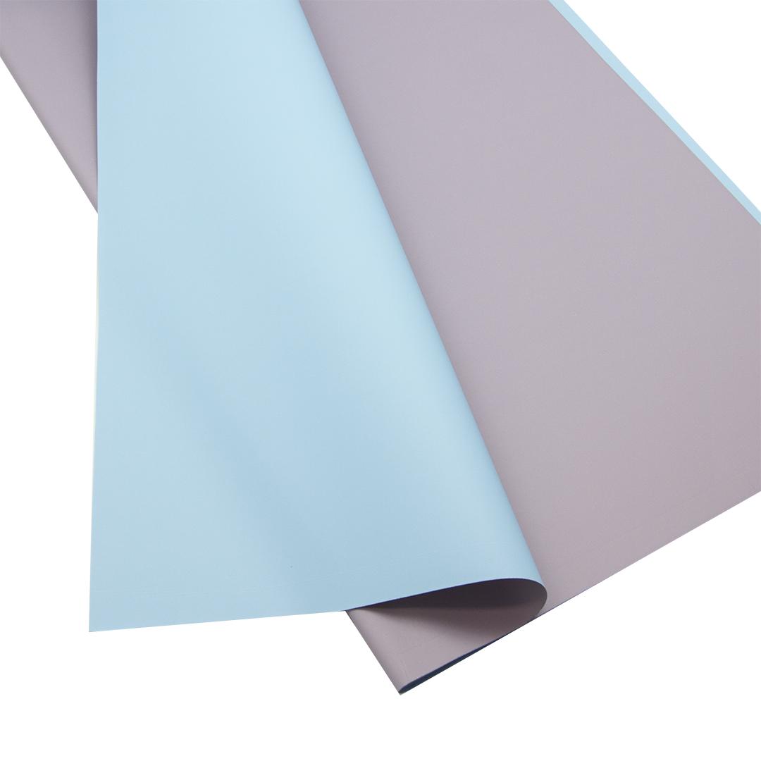 Упаковочная матовая пленка (0,6*0,6 м) Яркая, Бледно-сиреневый/Голубой, 20 шт.