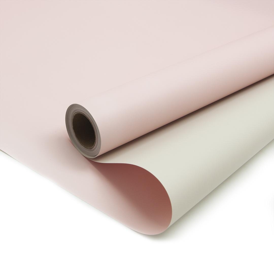 Упаковочная матовая пленка (0,6*10 м) Кремовый/Светло-розовый, 1 шт.