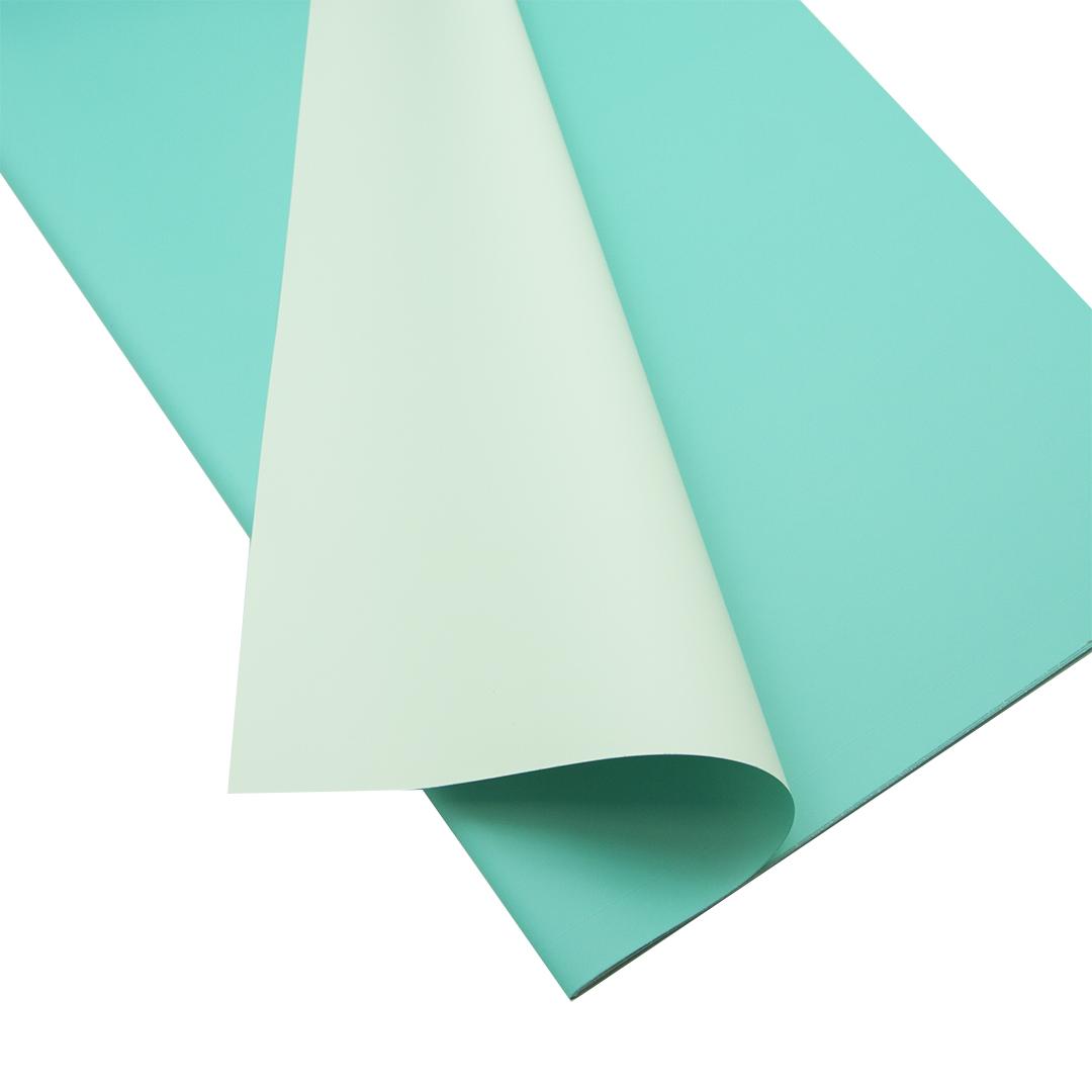 Упаковочная матовая пленка (0,6*0,6 м) Яркая, Изумруд/Бледно-зеленый, 20 шт.