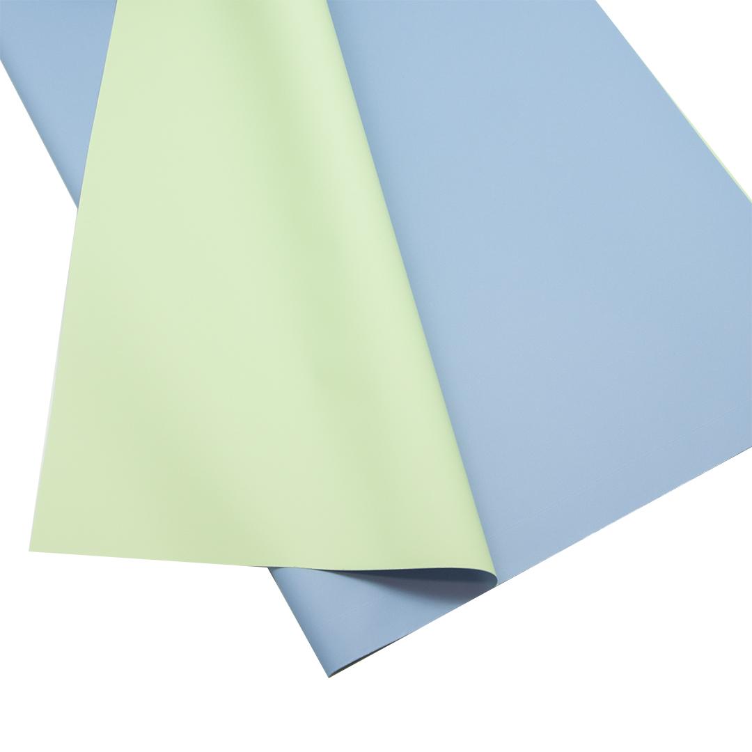 Упаковочная матовая пленка (0,6*0,6 м) Яркая, Голубой/Бледно-зеленый, 20 шт.