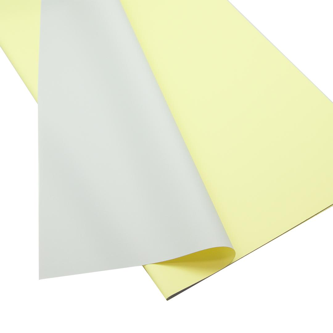 Упаковочная матовая пленка (0,6*0,6 м) Яркая, Светло-желтый/Серебро, 20 шт.