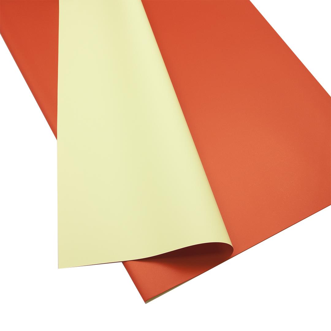 Упаковочная матовая пленка (0,6*0,6 м) Яркая, Оранжевый/Желтый крайола, 20 шт.