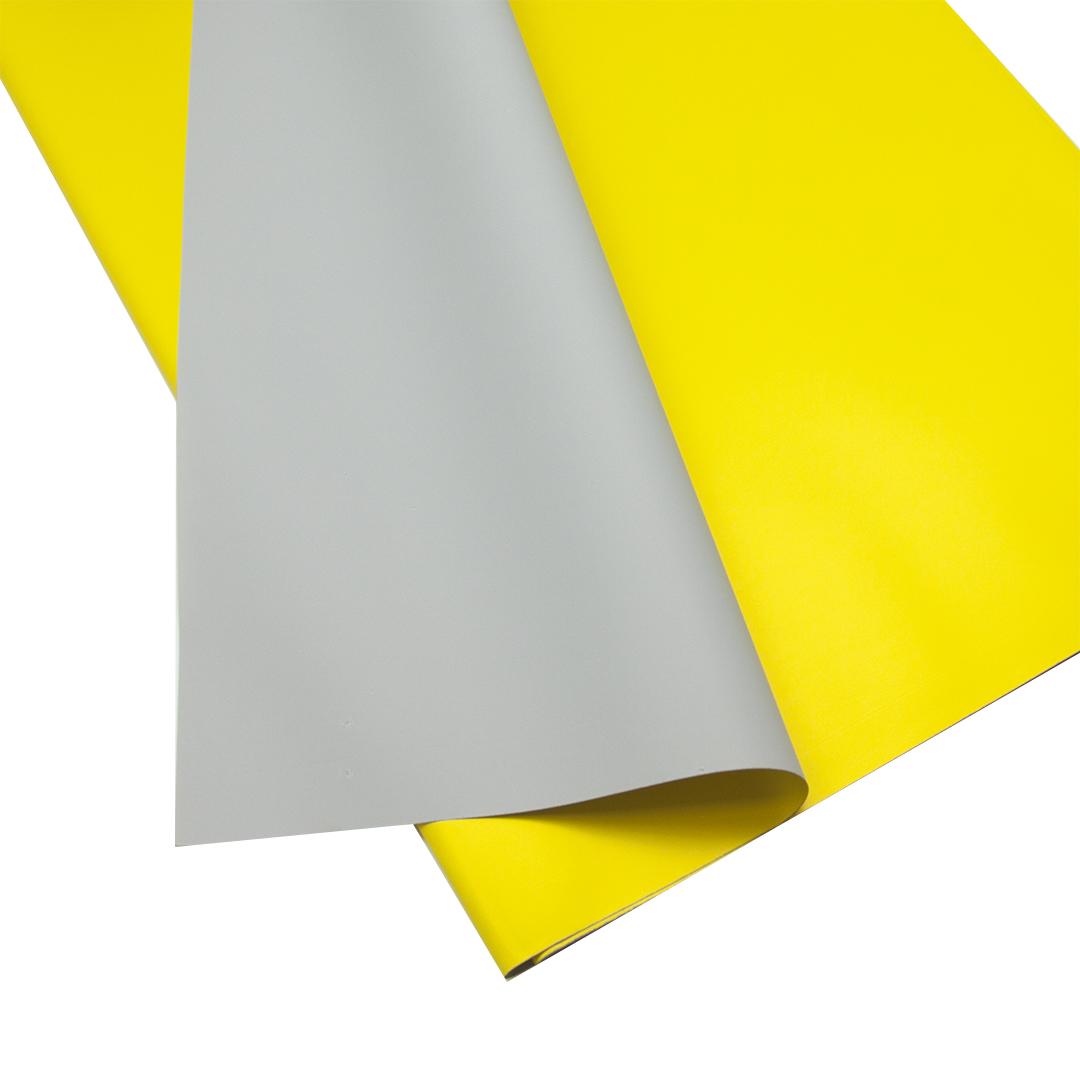 Упаковочная матовая пленка (0,6*0,6 м) Яркая, Ярко-желтый/Серебро, 20 шт.