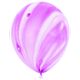 Купить Шар латексный 30 см Мрамор Фиолетовый агат 50 шт.