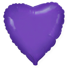 Купить Шар (18''/46 см) Сердце, Фиолетовый, Flexmetal, 5 шт.