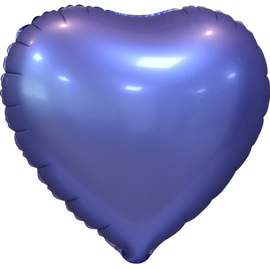 Купить Шар (18''/46 см) Сердце, Фиолетовый, Сатин, в упаковке 5 шт.