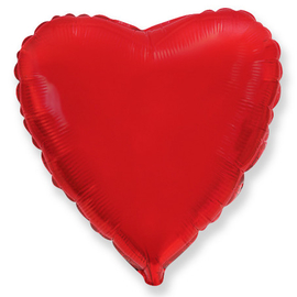 Купить Шар (32''/81 см) Сердце, Красный, 5 шт.