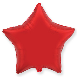 Купить Шар (18''/46 см) Звезда, Красный, Flexmetal, 5 шт.